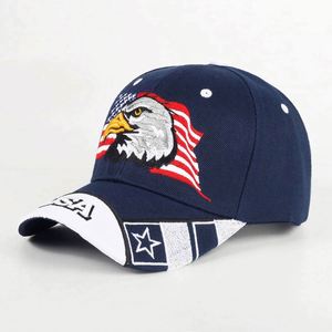 Casquette de baseball brodée d'un aigle et d'un drapeau américain, style créateur, vente en gros pour fabricants, OEM, États-Unis - Product Image 2
