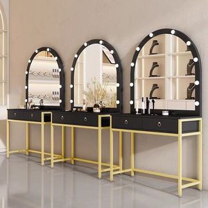 Modern LED Light Bedroom Furniture Optional Black Color Dresser with Storage for Makeup <b>Vanity</b> Dressing <b>Table</b> Salon Furniture - Product Image 3