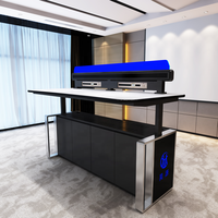 Console de surveillance du centre de commande de sécurité à LED Source de bureau Mobilier de commande de levage personnalisé en usine pour les postes de travail à utiliser au bureau