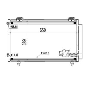Condensateur de climatisation automobile 8845002170 88450-02170 pour TOYOTA COROLLA ALTIS MATRIX, condensateur refroidi par air TO3030184 8845002200 - Product Image 5