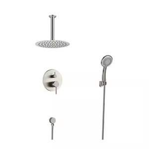 Système <span class=keywords><strong>de</strong></span> <span class=keywords><strong>douche</strong></span> chromé 8 pouces <span class=keywords><strong>plafond</strong></span> mural rond haute pression pluie pommeau <span class=keywords><strong>de</strong></span> <span class=keywords><strong>douche</strong></span> luminaire <span class=keywords><strong>de</strong></span> <span class=keywords><strong>douche</strong></span> - Product Image 1