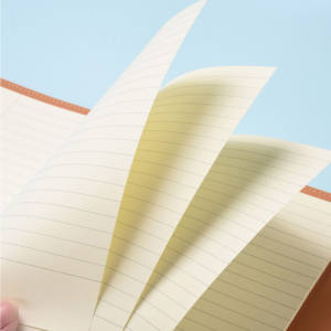 Copertina morbida A5 notebook LOGO personalizzato PU leather student happiness 6 raccoglitori ad anelli gift planner office diary - Product Image 5