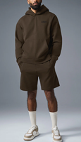 Ensemble de survêtement unisexe de haute qualité personnalisé pour hommes, sweat-shirt et short en coton éponge 380g, imprimé à l'écran, streetwear de printemps