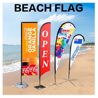 Drapeau de plage de haute qualité à prix abordable, logo personnalisé, publicité extérieure, bannière de plage verticale pour la promotion d'événements