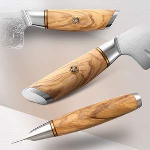 Cuchillo Santoku <span class=keywords><strong>XINZUO</strong></span> Ecológico de Acero de Damasco con Mango de Madera de Olivo, Cuchillo de Cocina Japonés Profesional - Product Image 3