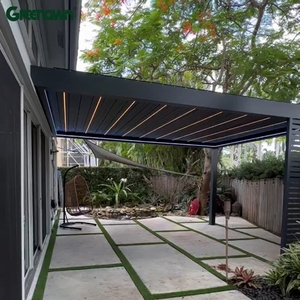 Chine Fournisseur d'usine Conception moderne 3*4 Pergola bioclimatique en aluminium Kits de système de persienne électrique Arches de jardin Arbours verticaux - Product Image 1