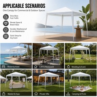 Tente de salon professionnelle de qualité commerciale, imperméable, avec protection UV et parois latérales amovibles pour événements promotionnels en extérieur