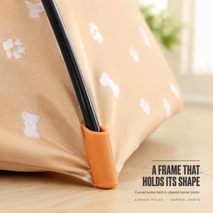 Tente-niche pliable pour animaux de compagnie, maison d'intérieur pour chats, chiots, lapins, coussin lavable, lit de couchage pour petits animaux, enclos - Product Image 5