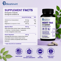 Complément alimentaire en capsules pour la nuit à base de plantes naturelles pour adultes avec racine d'ashwagandha, vente en gros OEM d'usine