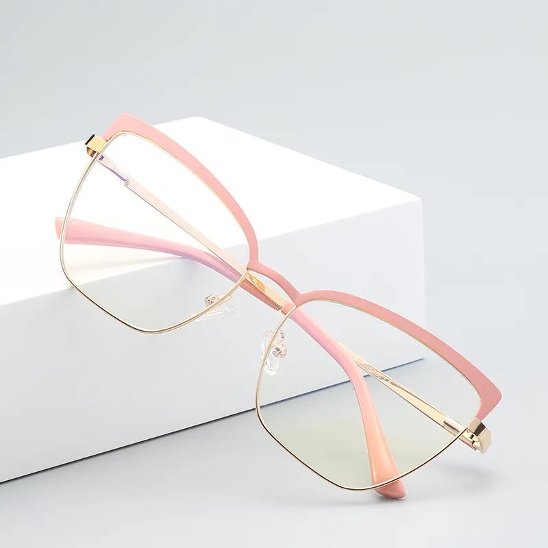 2023 винтажные металлические очки из сплава «кошачий глаз», фотохромные антикомпьютерные защитные очки с синим светом