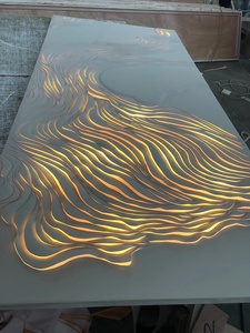 <span class=keywords><strong>3D</strong></span> hình nền LED ánh sáng da khắc nổi tường trang trí thêu da nền tường - Product Image 3