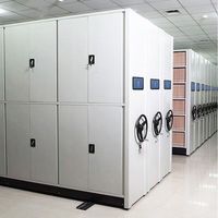 Armoire de classement mobile électrique compacte, moderne, à 4 tiroirs, système intelligent à manivelle, en acier, pour le stockage de documents financiers