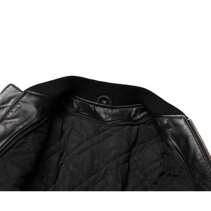 Blouson <span class=keywords><strong>aviateur</strong></span> en <span class=keywords><strong>cuir</strong></span> véritable pour homme, sur mesure, en <span class=keywords><strong>cuir</strong></span> d'agneau véritable, uniforme de pilote, véritable <span class=keywords><strong>cuir</strong></span> de mouton, blouson de vol MA-1 - Product Image 4