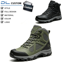 Bottes de randonnée montantes en maille pour hommes, à lacets, antidérapantes, chaussures de trekking d'extérieur, logo personnalisé, vente en gros de chaussures