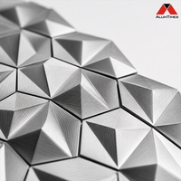 Panneau de façade 3D en aluminium décoratif, ignifuge B1, isolation thermique pour extérieur de cinéma et de musée, Alumtimes