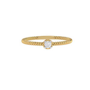 14K oro sólido Natural redondo brillante corte diamante lujo solitario anillo IGI certificado - Product Image 6