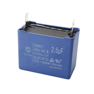 S3 P2 2.5uF 450V एसी मोटर चलाने cbb61 capacitors प्रशंसक संधारित्र