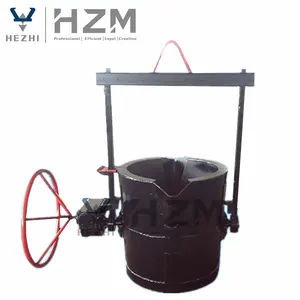 2T 5T 10T Metal Foundry Iron Ladle Cast Pouring Steel Ladle Teapot Bag For Furnace