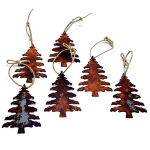 Adornos navideños rústicos troquelados para jardín, decoración colgante de Navidad, adornos metálicos, precio económico, MOQ bajo - Product Image 1