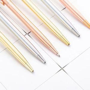 Rose <b>Gold</b> Metal Twist Ball Slim Luxury <b>Pen</b> With Logo Custom Promotional Gifts - Product Image 4