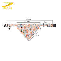 Collier pour chien personnalisé à imprimé floral avec bandana détachable, boucle à dégagement rapide réglable, foulard pour chien et chat