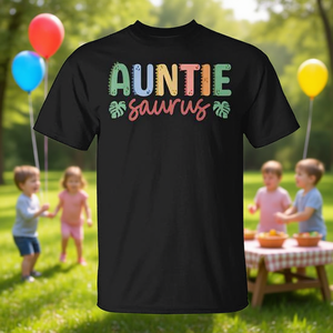 Maglietta per la famiglia della squadra di compleanno di Auntie Saurus Rex Dinosaur Birthday Squad - Product Image 3