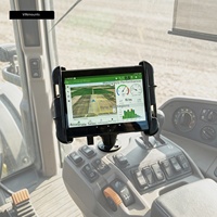 Support de tablette de voiture en plastique rotatif à 360 degrés, anti-vibrations, avec pince robuste, support de tableau de bord à large compatibilité