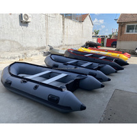 Bateau gonflable approuvé CE 320 360 380 avec plancher en aluminium avec moteur électrique