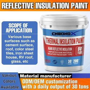 Pintura de Aislamiento Térmico Nano, Revestimiento Impermeable para Techos, Pintura Refrigerante con Reflejo de Calor para Tejas de Acero, Reflejo UV Térmico - Product Image 2