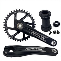 Set Crank Chainring Sepeda Gunung Hollow Integrated, Plat Tunggal Gigi Positif Negatif 32 34 36 38T, Modifikasi