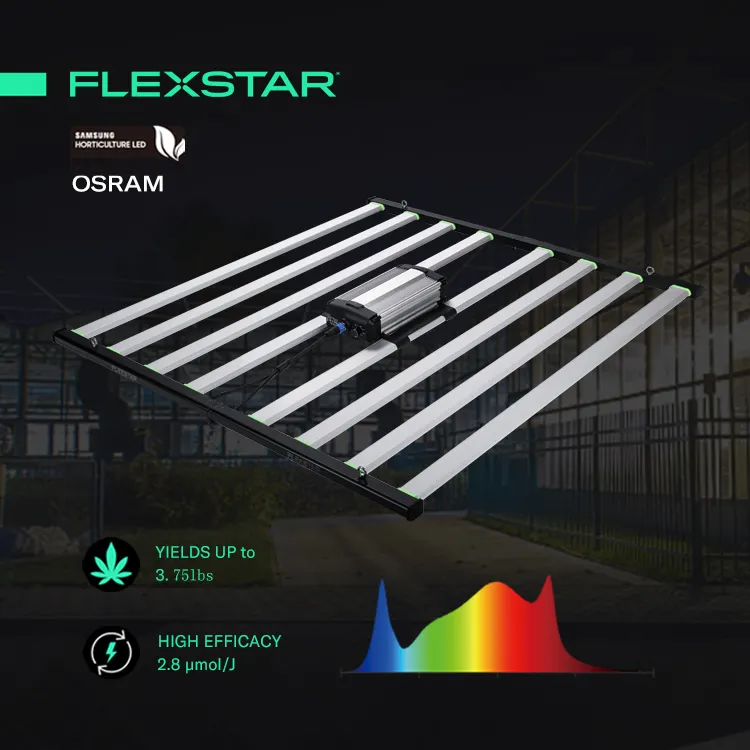 Flex Star 4 * 6Ft 4 * 4Ft เดซี่โซ่645วัตต์720วัตต์800วัตต์1000วัตต์นำเติบโตแสง USA โกดัง