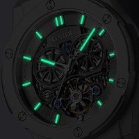 Jam Tangan Mekanik Otomatis Pria Berkualitas Tinggi Desain Baru Jam Tangan Skeleton Pria OEM Mewah Fashion Gerakan Gear Bercahaya