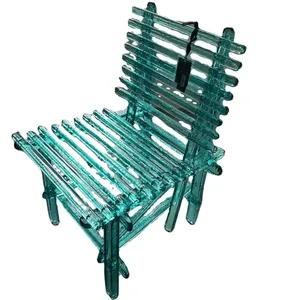 Colorful Outdoor Glass Acrylic Resin Dining Chair Luxury Crystal Design for Living Room Bar Bedroom Storage Villa