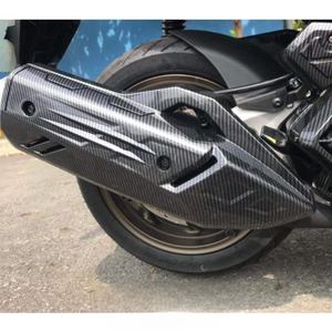 Pièces de moto, bouclier thermique pour tuyau d'échappement, adapté à la Honda PCX160, couvercle de protection pour tuyau d'échappement modifié, motif en fibre de carbone - Product Image 2
