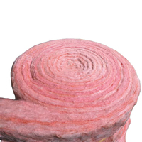 Couverture en laine de fibre de verre écologique rouge, insonorisante et isolante, en rouleau, pour la ventilation CVC et la construction intérieure