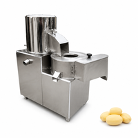 Restaurant Automatische Elektrische 300kg Per Uur 2-in-1 Cassave Aardappel Friet Chips Schil- en Snijmachine