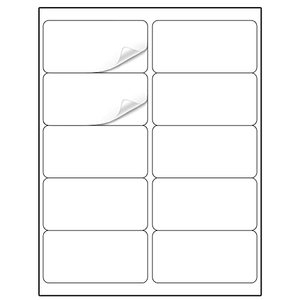 Etiquetas de envío de 2x4 pulgadas, 10 por hoja, 300 etiquetas blancas autoadhesivas para impresoras láser e inyección de tinta. - Product Image 1