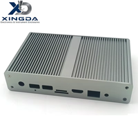 Boîtier en aluminium extrudé naturel argenté avec ailettes de refroidissement horizontales pour mini-PC industriel sans ventilateur – Coque de protection
