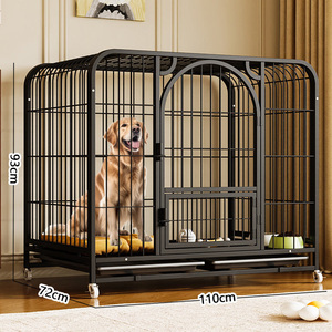 กรงสุนัขพับได้คุณภาพสูงแบบพกพา ทำจากเหล็กและลวด - Product Image 1