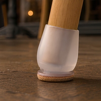 Protections de pieds de meubles en silicone transparent, anti-rayures, antidérapantes, silencieuses, pour les pieds de chaises et de tables