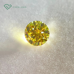 Igi ได้รับการรับรอง cvD/hpht 0.5-5CT VS1สีเหลืองแฟนซีมรกตหัวใจใสตัดมรกต - Product Image 5