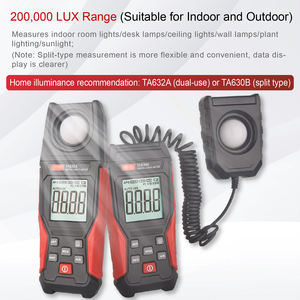 เครื่องวัดแสงดิจิตอลแบบพกพาพร้อมหน้าจอ LCD ความแม่นยำสูง วัดได้ถึง 200000 ลักซ์ - Product Image 5