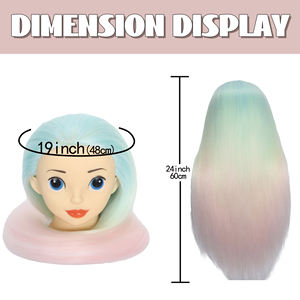 La cabeza del instructor puede ser trenzada, enrollada, larga, hecha de seda de alta temperatura y tiene forma de cara de muñeca - Product Image 3