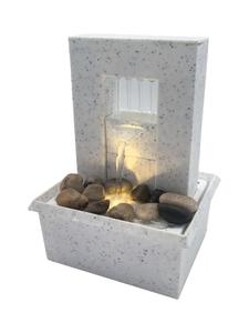 Fontaine d'eau de table noire en promotion avec pierres naturelles, cascade de méditation intérieure, fontaine Feng Shui pour la maison et le bureau - Product Image 4