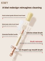 Brosse de nettoyage pour biberons Babytop OEM, portable, détachable, pour tétines, de la naissance à 3 ans, ensemble d'outils