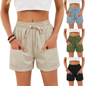 Pantalones Cortos Deportivos de Hombre, Primavera-Verano 2026, Nuevo Estilo, Color Sólido, Bolsillo con Cordón, Cintura Elástica, Holgados, Casuales, de Poliéster, Transpirables - Product Image 5