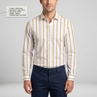 Tissu de chemise en coton premium 60S, fil compact, teint en fil, rayé, délavé, pour uniformes décontractés, de bureau ou scolaires