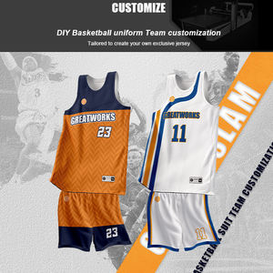 यूनिसेक्स अनुकूलन योग्य उच्च गुणवत्ता वाले पॉलिएस्टर बास्केटबॉल जर्सी त्वरित-सूखे लुभावनी मुद्रित डिजाइन वयस्कों के लिए कस्टम टीम नाम - Product Image 3
