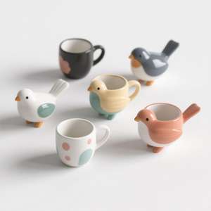 Tasse en céramique Songbird Lark 12oz-Conception <span class=keywords><strong>de</strong></span> prairie peinte à la main, passe au micro-ondes, cadeau <span class=keywords><strong>de</strong></span> joie du matin, personnalisé uniquement - Product Image 2