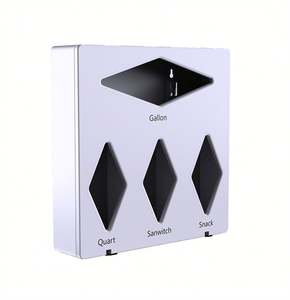 Ziplock Bag Dispenser Aluminum <b>Foil</b> and Plastic Wrap Organizer Ziplock Bag Storage <b>Container</b> - Product Image 1